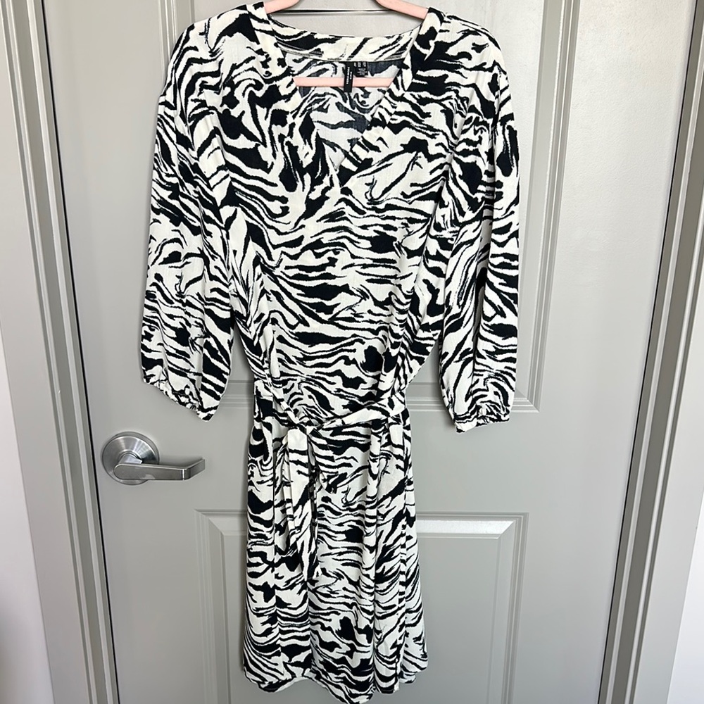 Vero Moda Black and White Zebra Print Dress
